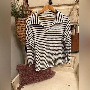 Striped Black and White Women's top
